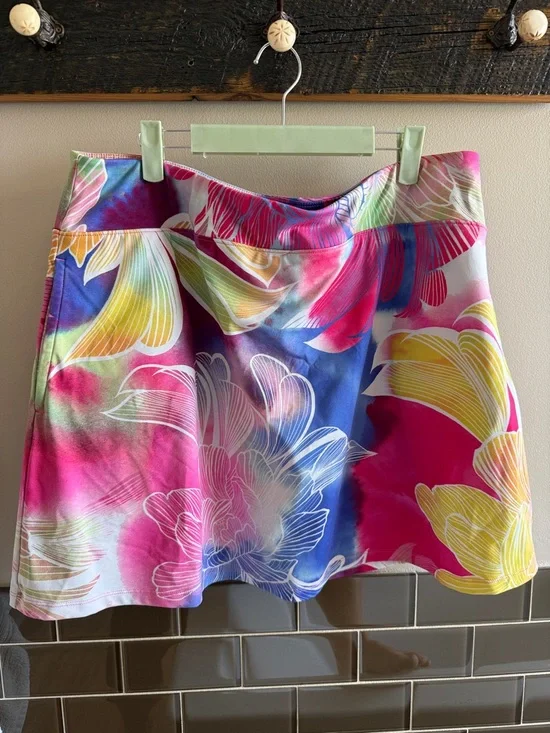 Talbots Vibrant Floral Skirt - XL Multicolor - Picture 1 of 2